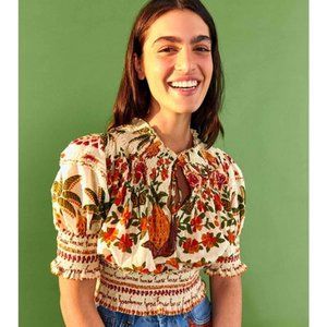 Farm Rio Off White Made In Brazil Blouse